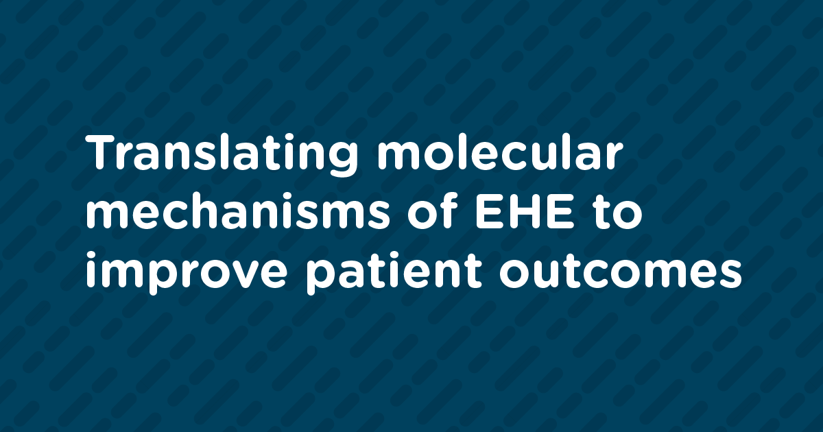 Translating molecular mechanisms of EHE to improve patient outcomes
